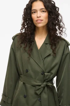 Vila Gabardina larga anudada Kaki New