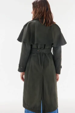 TFP by Tamara Falcó Gabardina larga encerada Verde