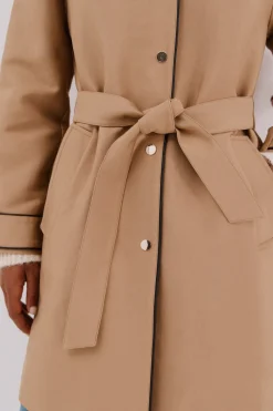 Cortefiel Gabardina satinada capucha desmontable Arena Hot