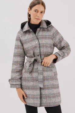 Cortefiel Gabardina satinada capucha desmontable Multicolor