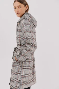 Cortefiel Gabardina satinada capucha desmontable Multicolor