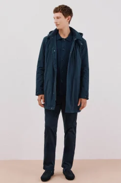 Cortefiel Gabardina técnica Azul marino Clearance