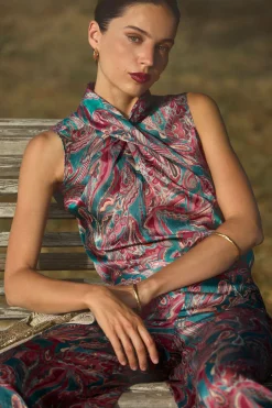 Hoss Intropia Gadea. Top halter estampado Multicolor