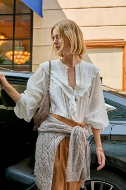 Hoss Intropia Gael. Blusa bordada Marfil Hot