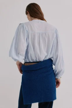 Hoss Intropia Gael. Blusa bordada Azul Outlet