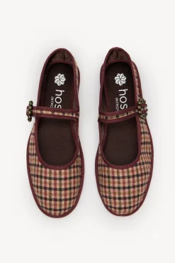 Hoss Intropia Gala. Venecianas de terciopelo de cuadros Granate Best