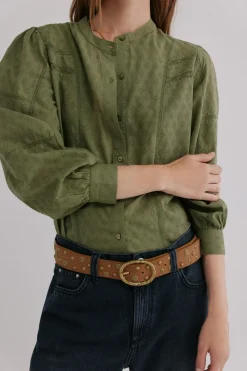 Hoss Intropia Genevieve. Blusa romántica Kaki Online