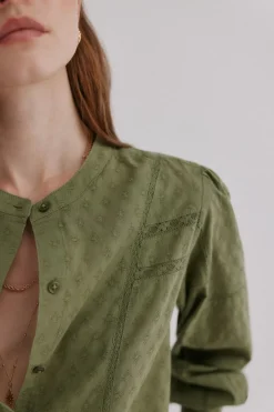 Hoss Intropia Genevieve. Blusa romántica Kaki Online