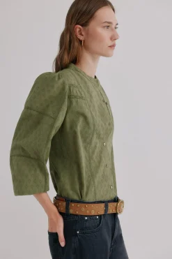 Hoss Intropia Genevieve. Blusa romántica Kaki Online