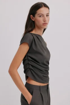 Hoss Intropia Gisèle. Top asimétrico Gris Discount