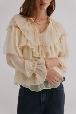 Hoss Intropia Giulia. Blusa romántica Marfil Outlet