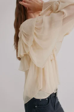 Hoss Intropia Giulia. Blusa romántica Marfil Outlet