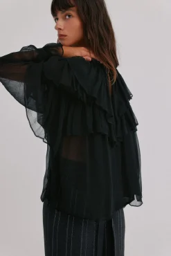 Hoss Intropia Giulia. Blusa romántica Negro Best