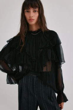 Hoss Intropia Giulia. Blusa romántica Negro Best