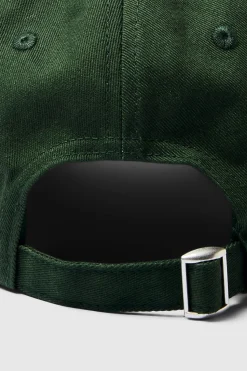 Selected Gorra con bordado 100% algodón orgánico Verde oscuro Sale