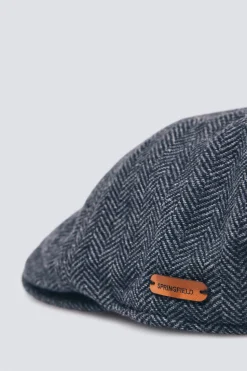 Springfield Gorra plana espiga mezcla lana gris Discount