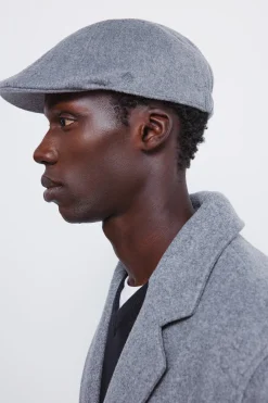 Springfield Gorra plana mezcla lana gris Outlet
