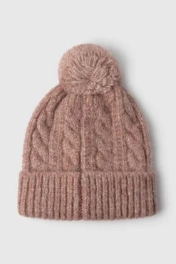 Pepe Jeans Gorro de punto trenzado rosa Discount