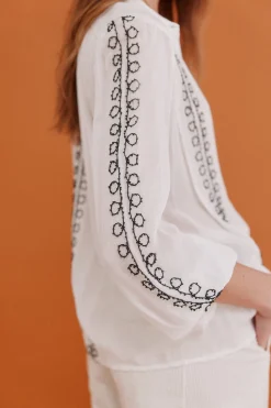 Hoss Intropia Gracia. Blusa bordada Blanco Sale