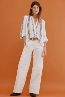 Hoss Intropia Gracia. Blusa bordada Blanco Sale