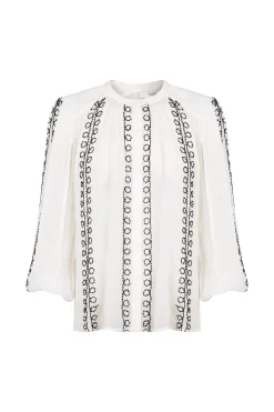 Hoss Intropia Gracia. Blusa bordada Blanco Sale