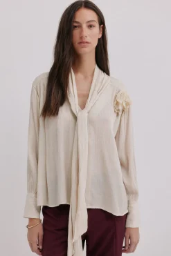 Hoss Intropia Gretel. Blusa lazada Estampado Beige Online