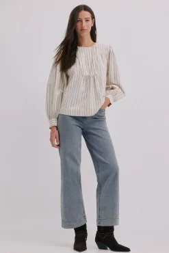 Hoss Intropia Griselda. Blusa a rayas Marfil