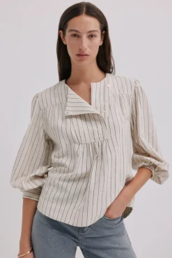 Hoss Intropia Griselda. Blusa a rayas Marfil