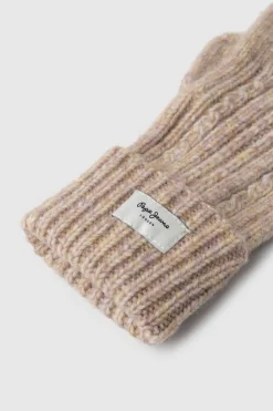 Pepe Jeans Guantes de punto de espiga rosa Hot