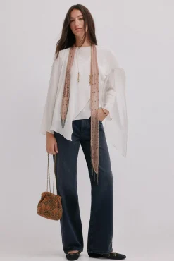 Hoss Intropia Guiada. Blusa con cruce asimétrico Blanco Discount