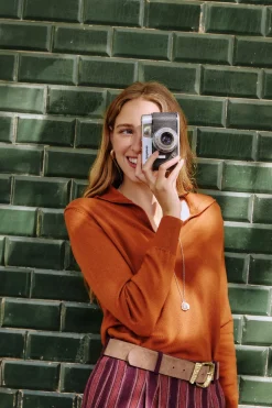 Hoss Intropia Idoia. Cárdigan con cuello solapa Naranja Hot