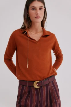 Hoss Intropia Idoia. Cárdigan con cuello solapa Naranja Hot