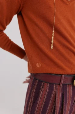 Hoss Intropia Idoia. Cárdigan con cuello solapa Naranja Hot