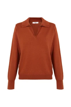 Hoss Intropia Idoia. Cárdigan con cuello solapa Naranja Hot