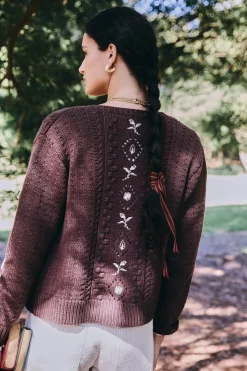 Hoss Intropia Ilena. Cárdigan bordado Estampado Marron