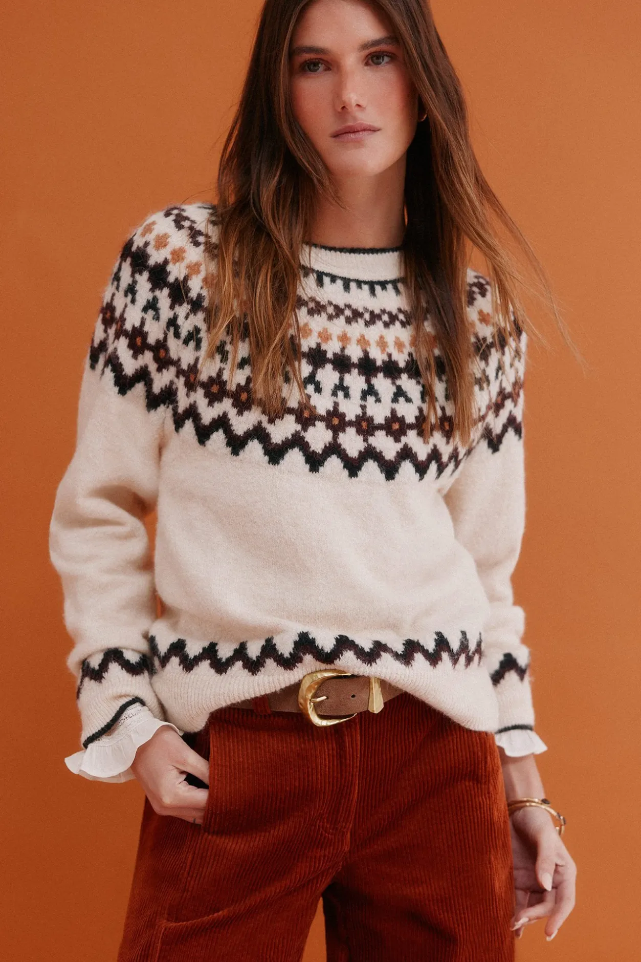 Hoss Intropia Ilma. Jersey grecas Beige Clearance