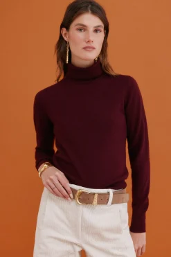 Hoss Intropia Ilse. Jersey cuello vuelto Granate Online