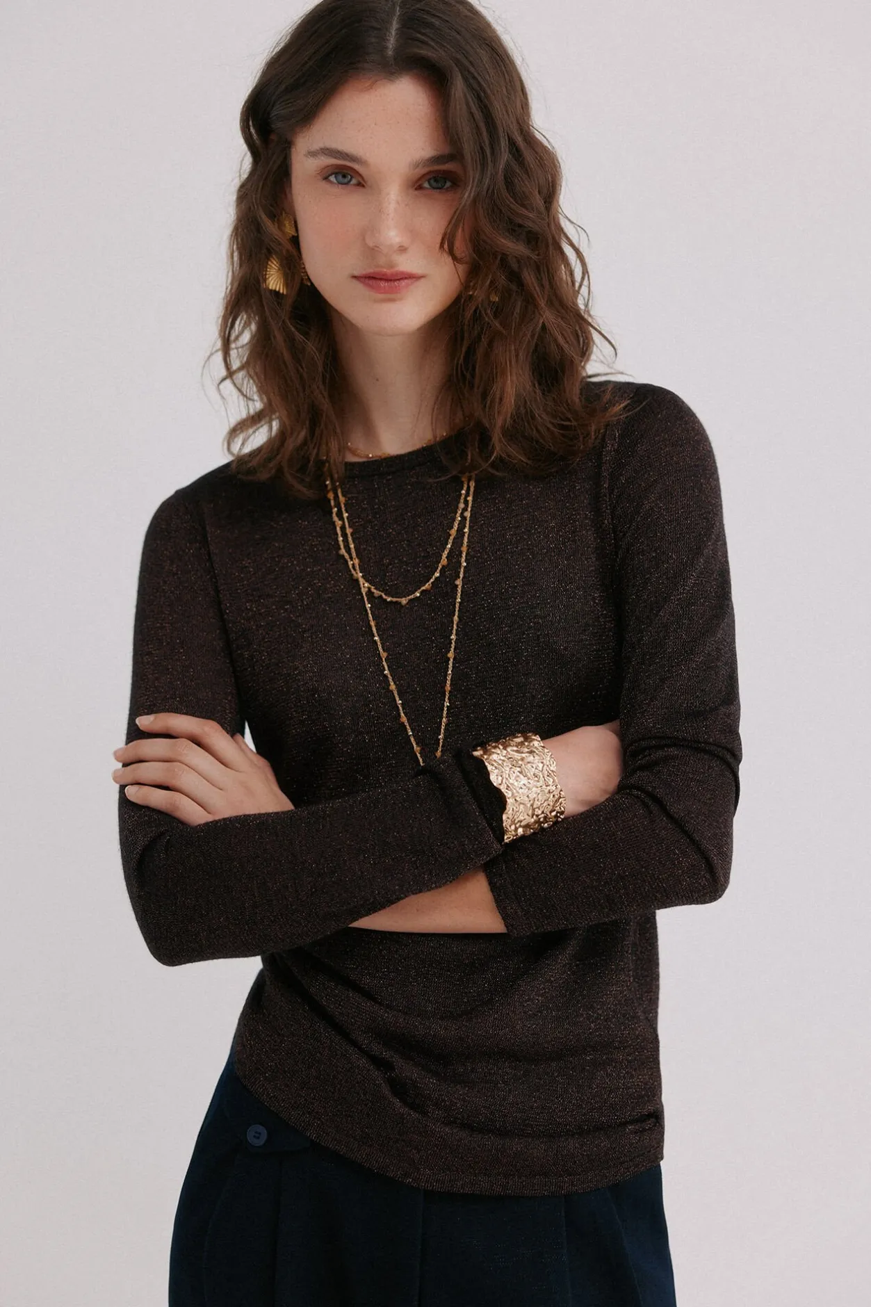 Hoss Intropia Imani. Jersey con frunces Multicolor Discount