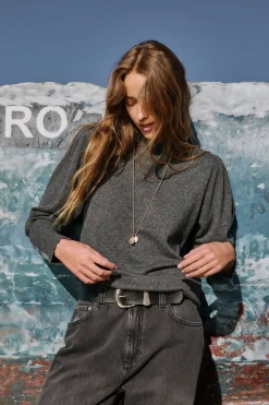 Hoss Intropia Ingrid. Jersey manga larga Gris