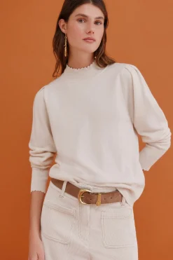 Hoss Intropia Ingrid. Jersey manga larga Beige Sale