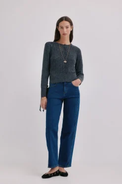 Hoss Intropia Inés. Cárdigan calado Gris Discount