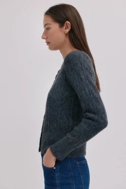 Hoss Intropia Inés. Cárdigan calado Gris Discount