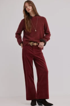 Hoss Intropia Irati. Jersey de bouclé Granate Clearance