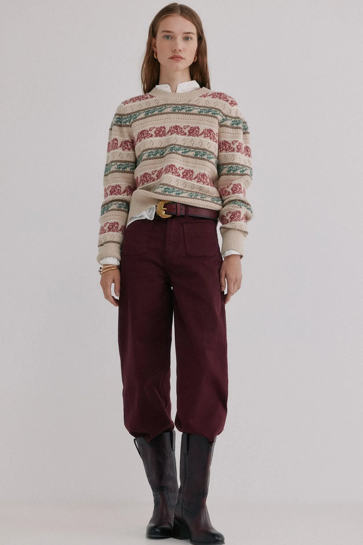 Hoss Intropia Irene. Jersey calado Multicolor Clearance