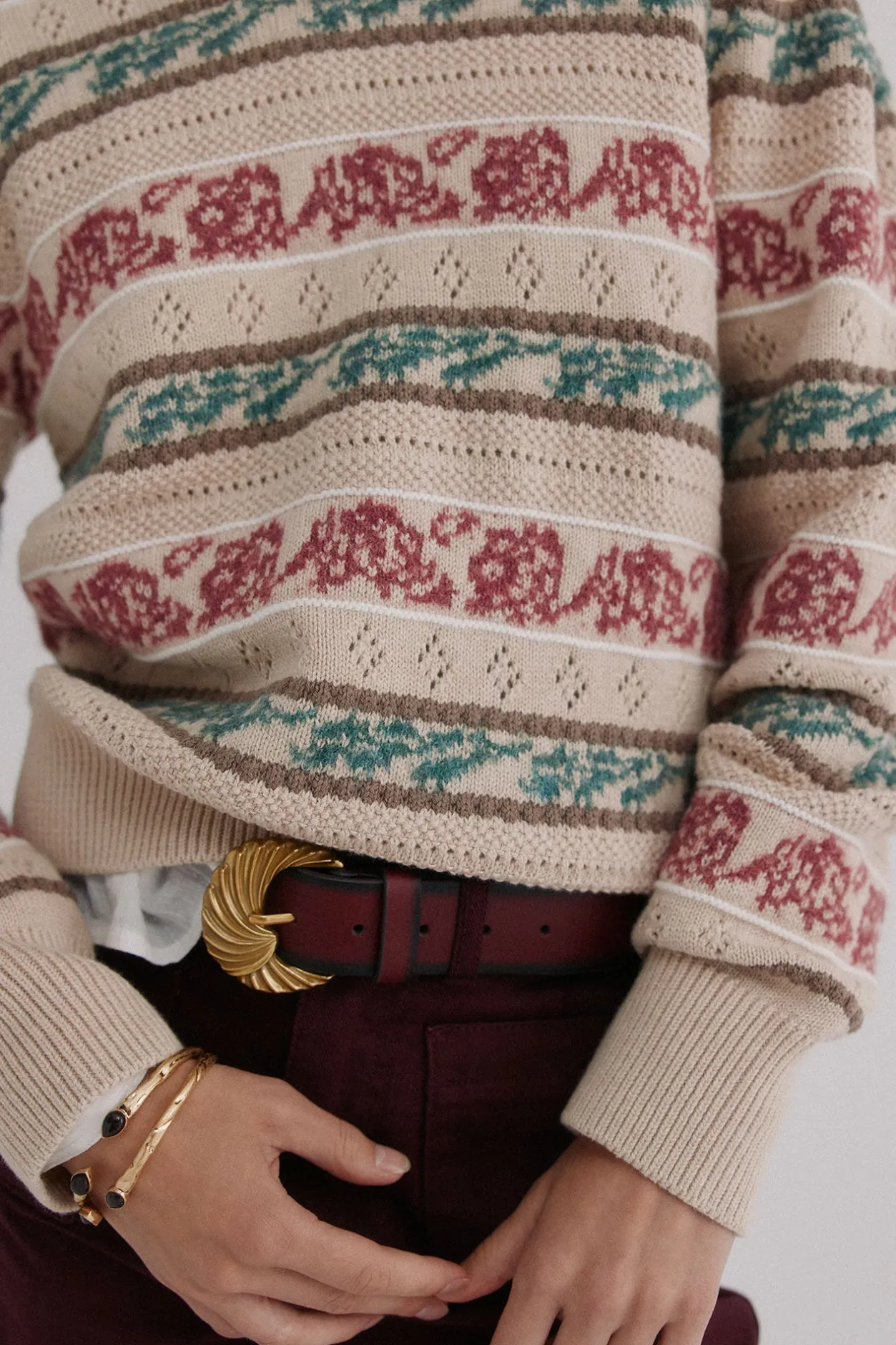 Hoss Intropia Irene. Jersey calado Multicolor Clearance