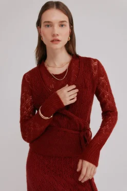 Hoss Intropia Iria. Chaqueta calada rojo Discount