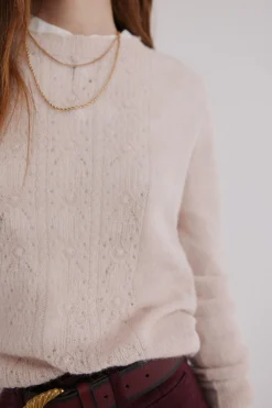 Hoss Intropia Isabella. Jersey calado Beige Online