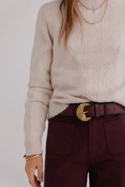 Hoss Intropia Isabella. Jersey calado Beige Online