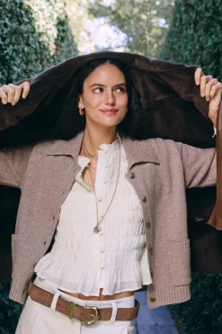 Hoss Intropia Itziar. Cárdigan con bolsillos Beige Discount