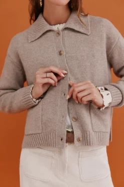 Hoss Intropia Itziar. Cárdigan con bolsillos Beige Discount